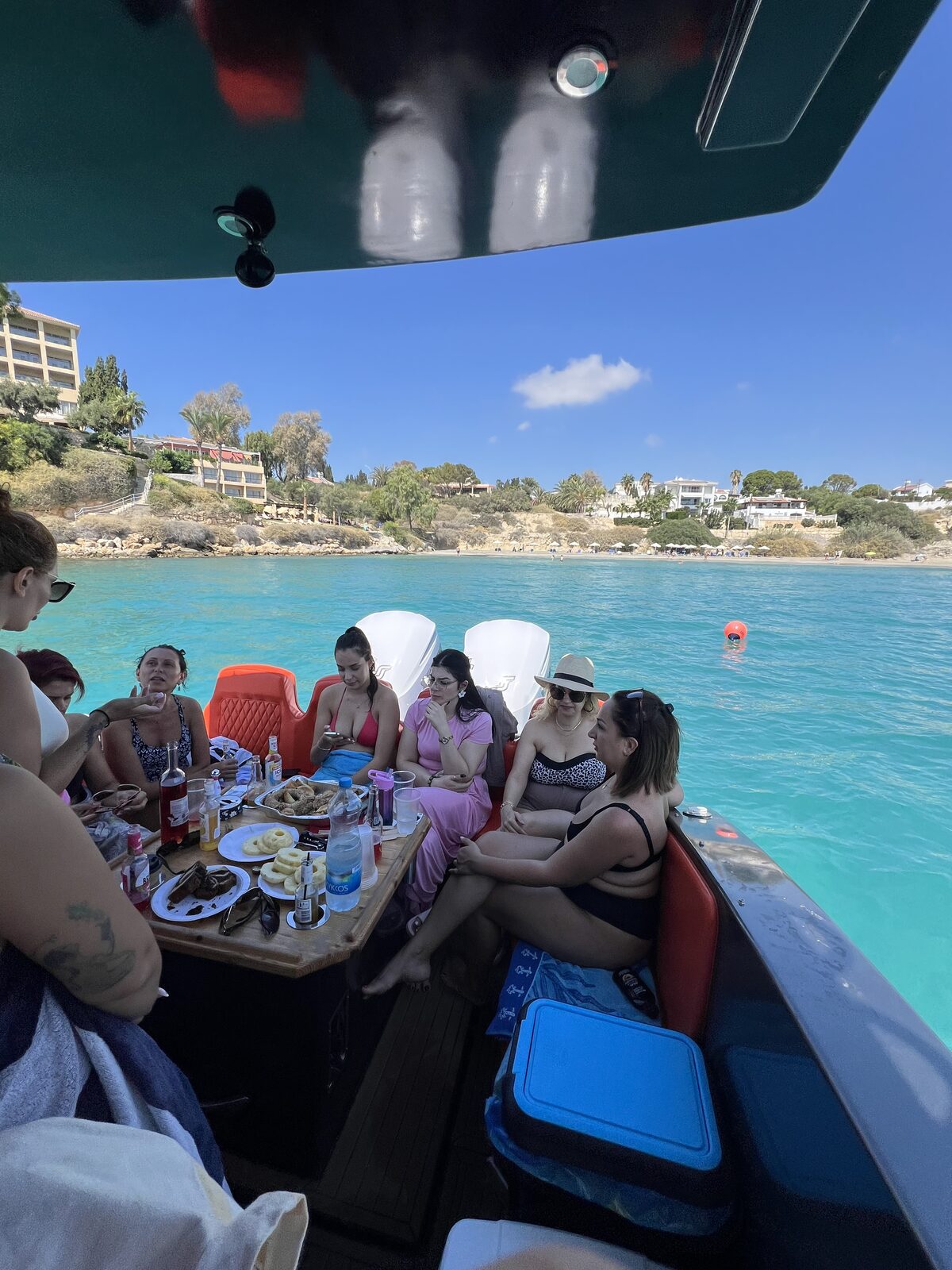 Lunch at Coral Bay aboard SharaBADanga off the Pafos coast